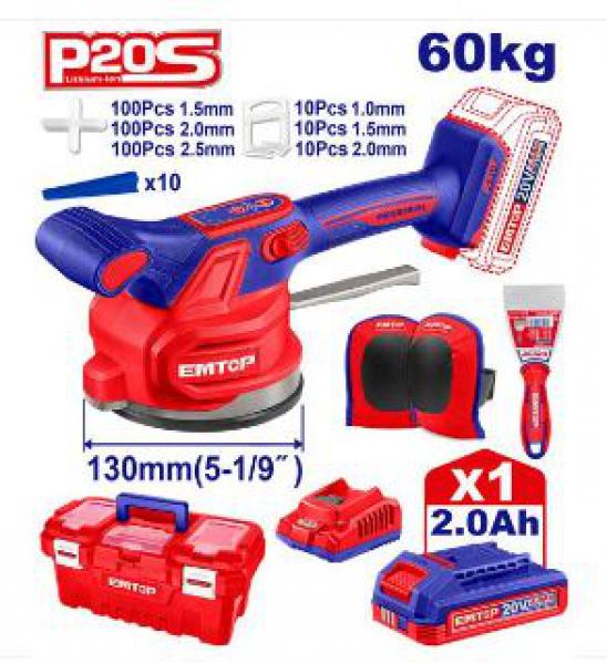 VENTOSA VIBRAD.C/ BAT 20V 1X2AH SET COMPLETO EMTOP EMTOP - imagen 1
