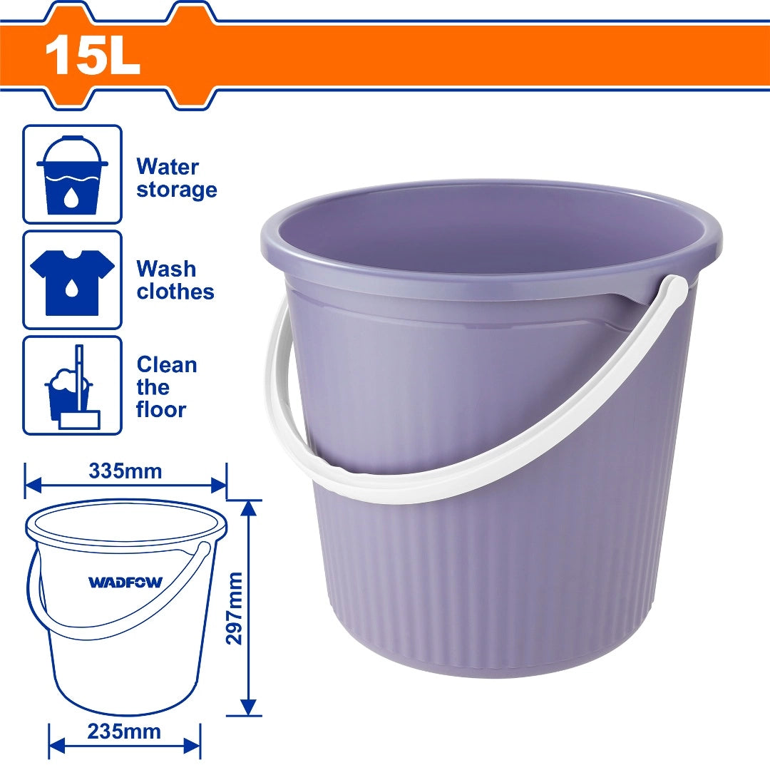 BALDE PLASTICO 15LT WADFOW - imagen 2
