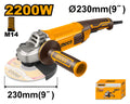 Amoladora Angular INGCO 2200W de 9"