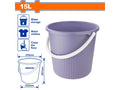 BALDE PLASTICO 15LT WADFOW - imagen 1