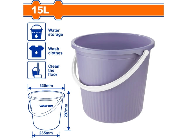 BALDE PLASTICO 15LT WADFOW - imagen 1