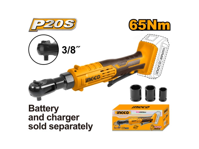 LLAVE CRIQUE A BATERIA 20V 65NM 3/8 SIN BAT SIN CARG INGCO - imagen 1