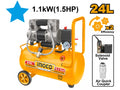 COMPRESOR 24LT 1.5HP LIBRE DE ACEITE BAJO RUIDO INGCO - imagen 1