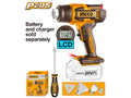 PISTOLA DE CALOR A BAT 20V DISPLAY LCD TEMP AJUSTABLE 30-550° SIN BAT Y SIN CARG INGCO - imagen 1