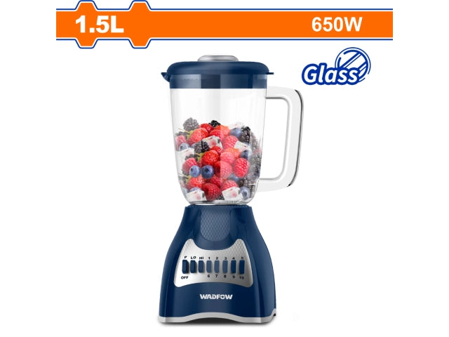 LICUADORA 1.5L 650W JARRA DE VIDRIO 10 VELOCIDADES WADFOW - imagen 1